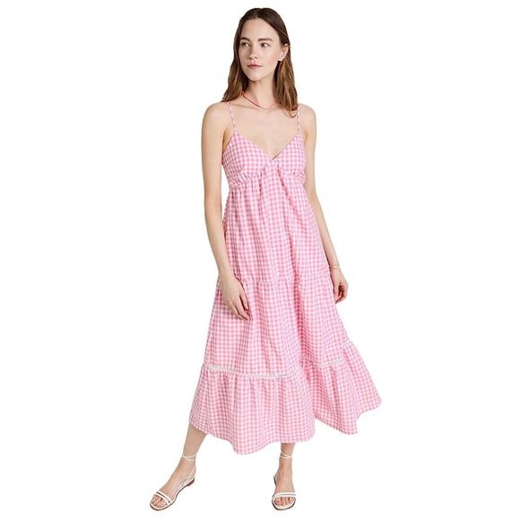 Lost + Wander Let’s Go On A Date Pink Gingham Dress - Picture 1 of 8